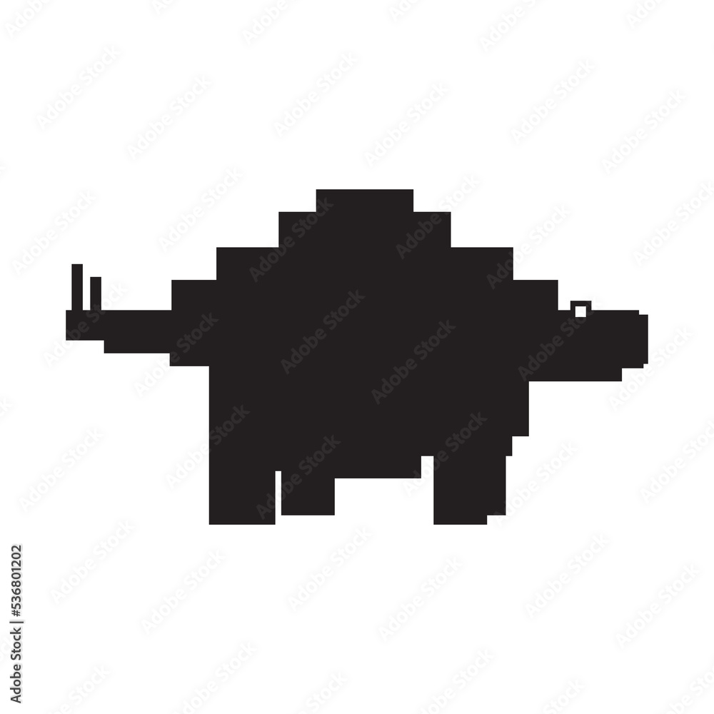 Silhouette stegosaurus dinosaurs, Cute dinosaurs cartoon characters, Vector illustrations isolated. Silhouette stegosaurus dinosaurs, Cute dinosaurs cartoon characters, Vector illustrations isolated.