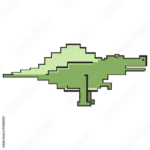 Spinosaurus dinosaurs, Cute dinosaurs cartoon characters, Vector illustrations isolated.