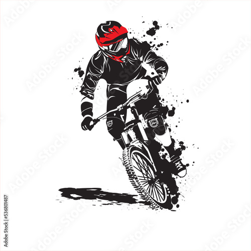 vector bicycle mountain bike silhouette