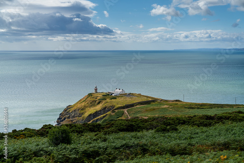 Photography view of Howth Head and the Baily Lighthouse north of Doblin Bay
