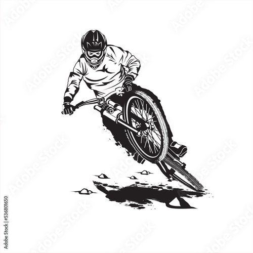vector bicycle mountain bike silhouette