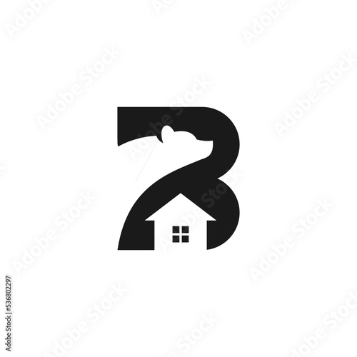 letter b bear logo