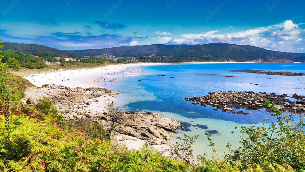 Llagosteira or Langosteira beach, Fiesterra village, A coruna province, Galicia, Spain Llagosteira or Langosteira beach, Fiesterra village, A coruna province, Galicia, Spain