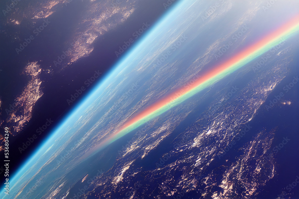 rainbow over the earth