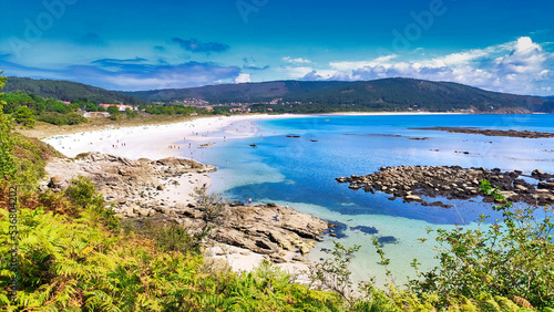 Llagosteira or Langosteira beach, Fiesterra village, A coruna province, Galicia, Spain
