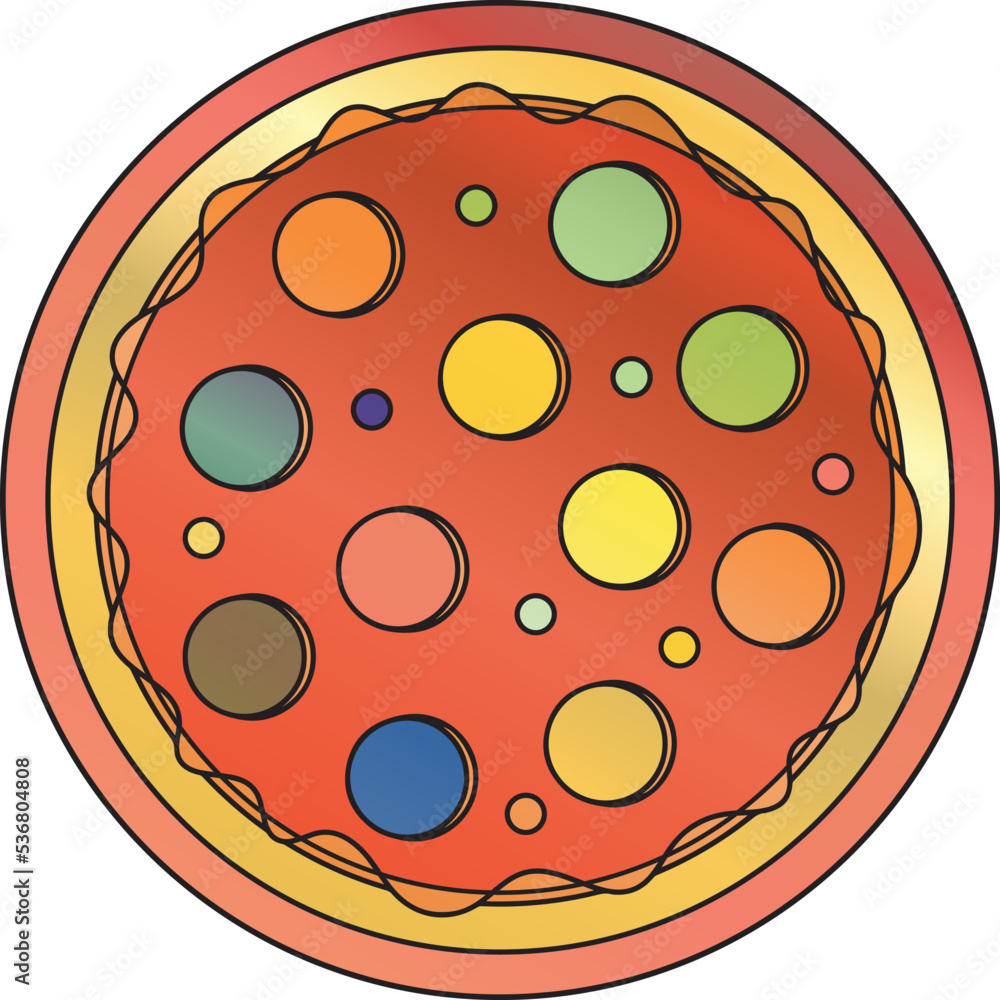 Fototapeta premium Hand Drawn Pizza Clipart