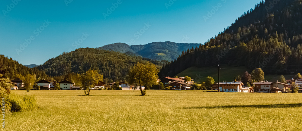 Fototapeta premium Beautiful alpine summer view near Waidring, Tyrol, Austria