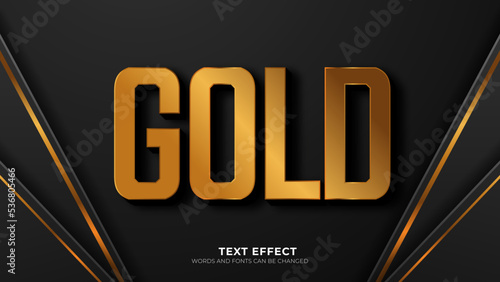 gold color editable text on luxury black background