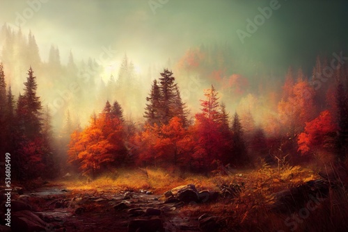 Autumn forest illustration © paranoic_fb