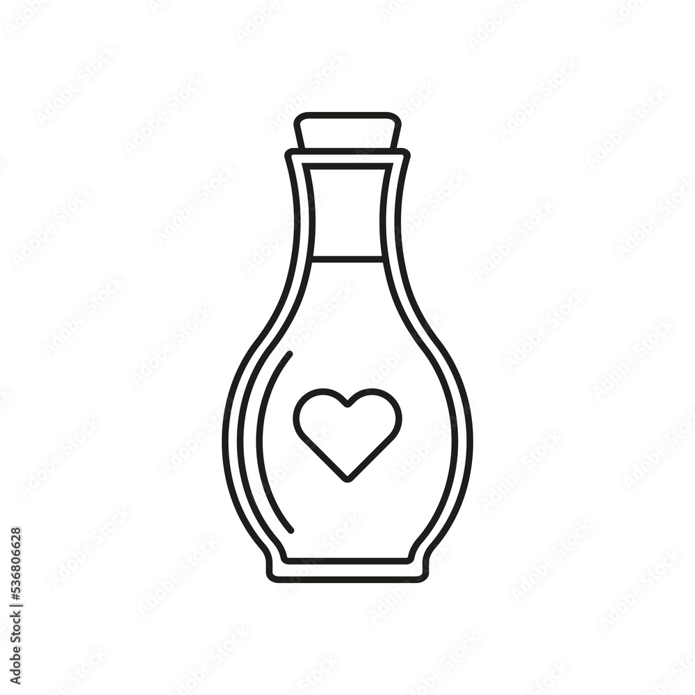 Love potion icon in outline style. Vector illustration. Love potion icon in outline style. Vector illustration.