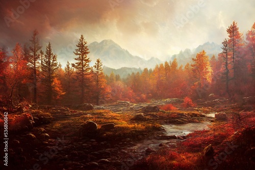 Autumn forest illustration