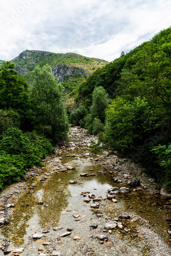 Sohodol Gorges (Cheile Sohodolului) and the Sohodol river in the Valcan mountains, Gorj county, Romania.