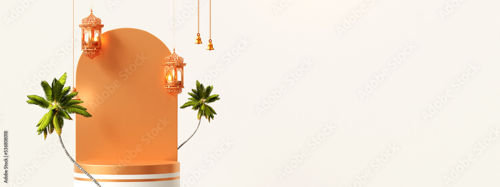 Φωτογραφία minimal scene, design for Diwali festival product display podium, 3d render with