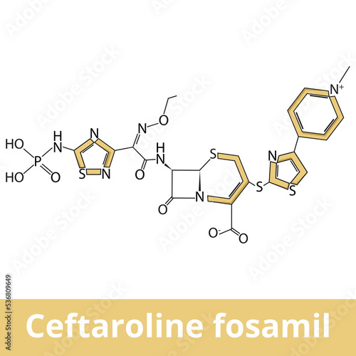 Ceftaroline fosamil. A cephalosporin antibiotic with anti-MRSA activity. Ceftaroline fosamil is a prodrug of ceftaroline. Chemical structure.