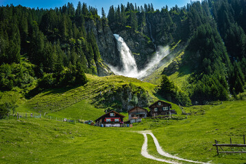 Foto auf Acrylglas Alpen Waterfall Stauber or Wasserfall Stäuber, Canton of Uri, Switzerland, waterfall, waterfall in the alps  © Peter Kalmar