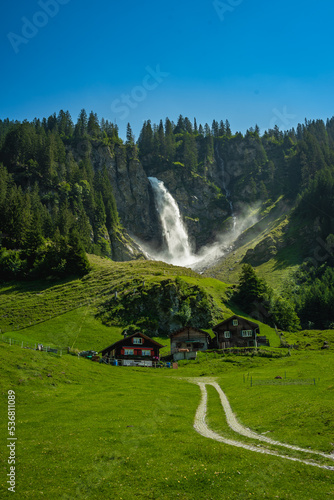 Waterfall Stauber or Wasserfall Stäuber, Canton of Uri, Switzerland, waterfall, waterfall in the alps