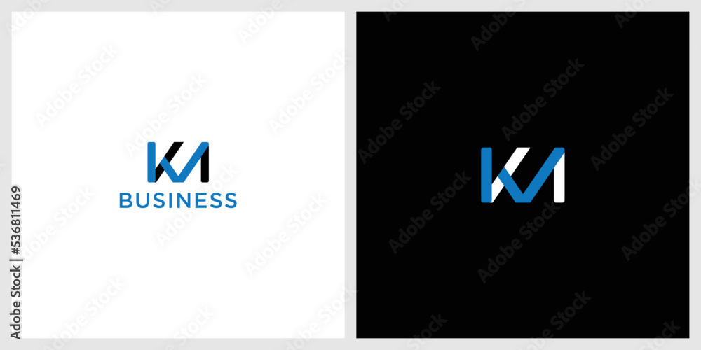 KM, MK, K, M Abstract letters logo monogram KM, MK, K, M Abstract letters logo monogram