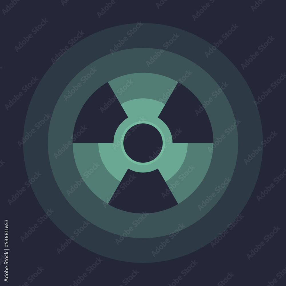 Background with a sign of biological hazard. Spread of radiation after a nuclear explosion. Vector illustration. Background with a sign of biological hazard. Spread of radiation after a nuclear explosion. Vector illustration.