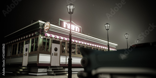 old diner night scene © aleciccotelli