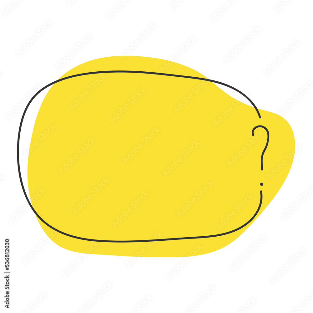 Hand drawn cartoon blank speech bubble with question mark. Doodle style. Hand drawn cartoon blank speech bubble with question mark. Doodle style.