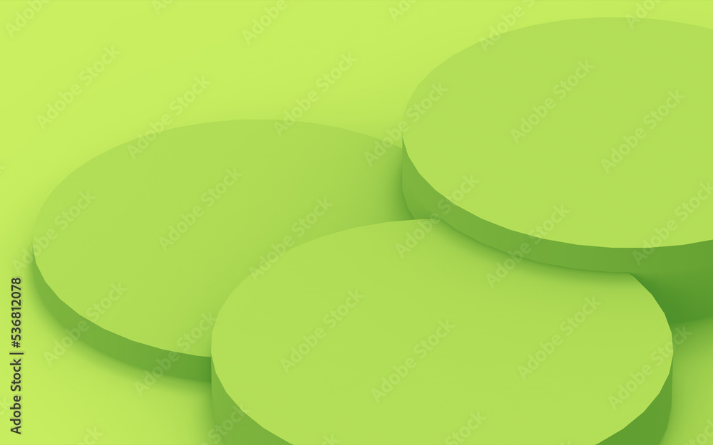 Abstract 3d green color cylinder podium minimal studio background. Abstract 3d green color cylinder podium minimal studio background.