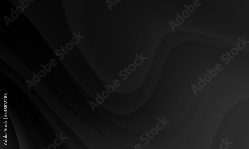 Abstract black gray colors gradient with wave lines pattern texture background. © Mama pig