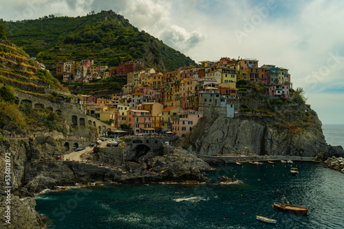Scenic view of villages in Cinque Terre region of Italy. © Rajesh