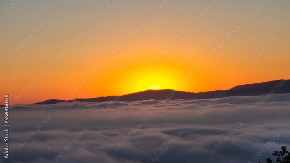 sunset in the mountains sunset in the mountains