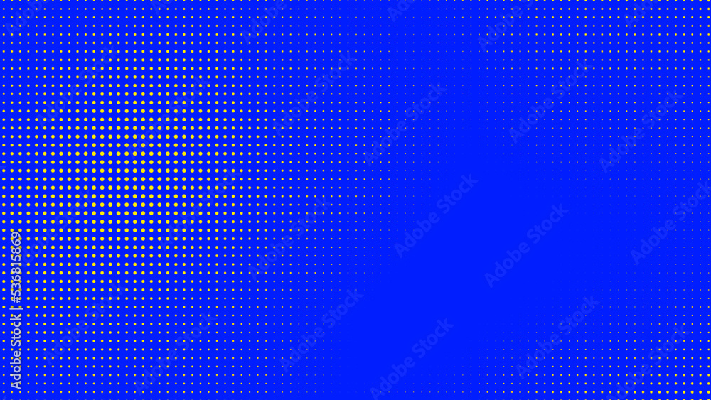 Dots halftone blue yellow color pattern gradient texture with technology digital background. Dots pop art comics with summer background. Dots halftone blue yellow color pattern gradient texture with technology digital background. Dots pop art comics with summer background.