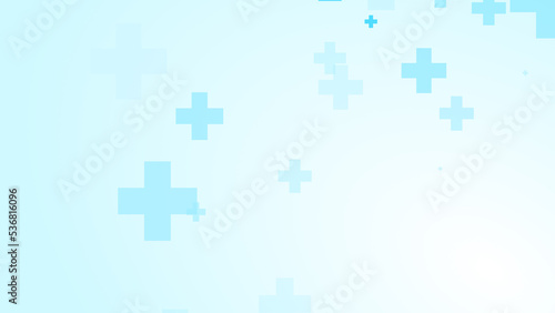Medical white blue cross pattern background.