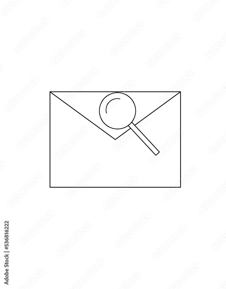 Closed envelope, email line icon. Testimonials and customer relationship management concept. Simple outline style.