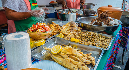 traditional Bolivian food in celebration of the entire culture and traditions of the Bolivian community photo