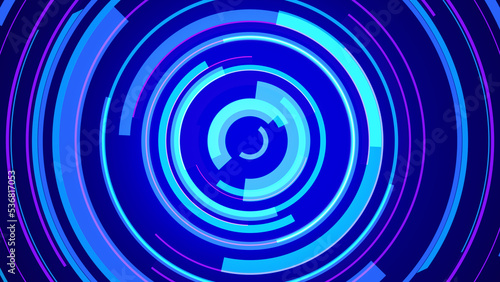 Abstract circle blue future technology background.