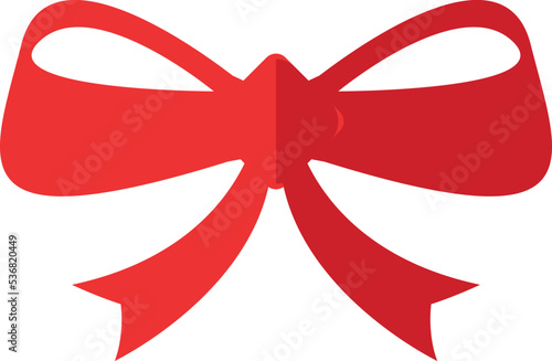New year, Christmas, holiday concept. Vector flat illustration of bow for web sites, apps, adverts, books, shops, stores