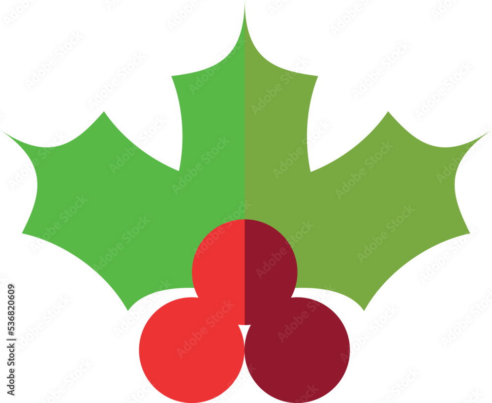New year, Christmas, holiday concept. Vector flat illustration of mistletoe for web sites, apps, adverts, books, shops, stores New year, Christmas, holiday concept. Vector flat illustration of mistletoe for web sites, apps, adverts, books, shops, stores
