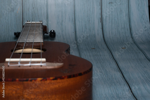 guitar on wood