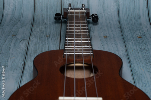 guitar on wood