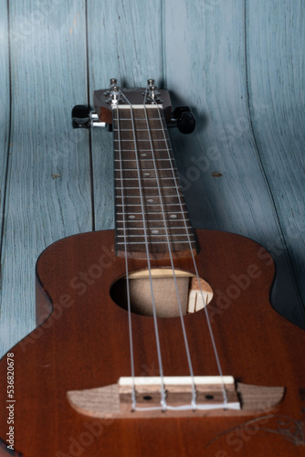 acoustic guitar on white background