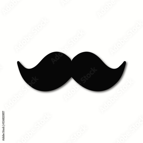 Mustache icon isolated on white background.