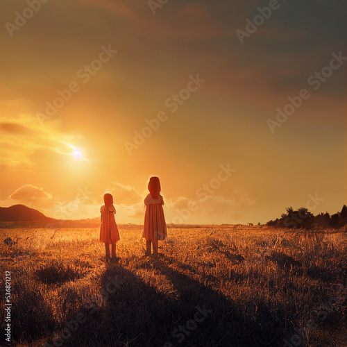 Kids and sunset © Kamil Kopecký