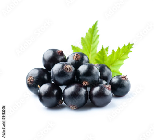 Black currants berries on white backgrounds.