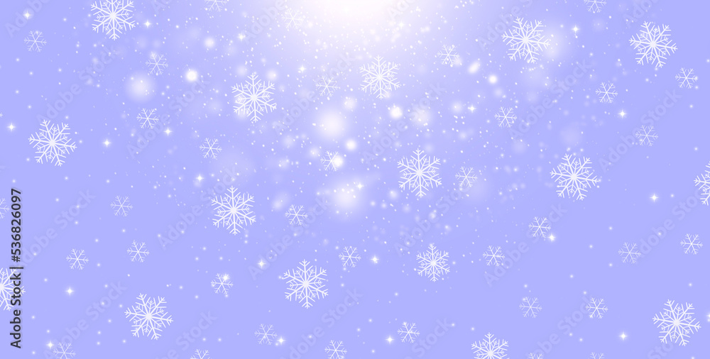 Winter Christmas background with snowflakes and blizzard Winter Christmas background with snowflakes and blizzard