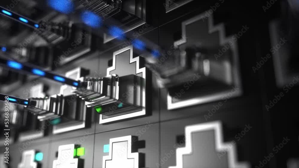 communication technology of big data 3d rendered