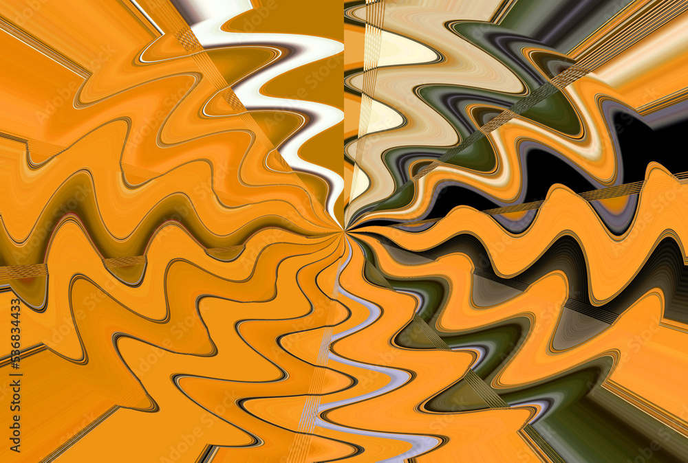 Abstract and contemporary digital art waves design