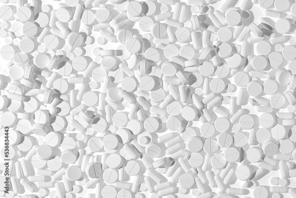 Medical pills for background. 3D Render Medical pills for background. 3D Render
