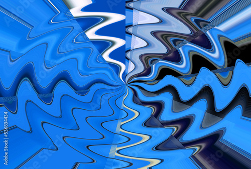 Abstract and contemporary digital art waves design