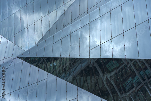 Photography Detail of the facade of a modern office building in Berlin.