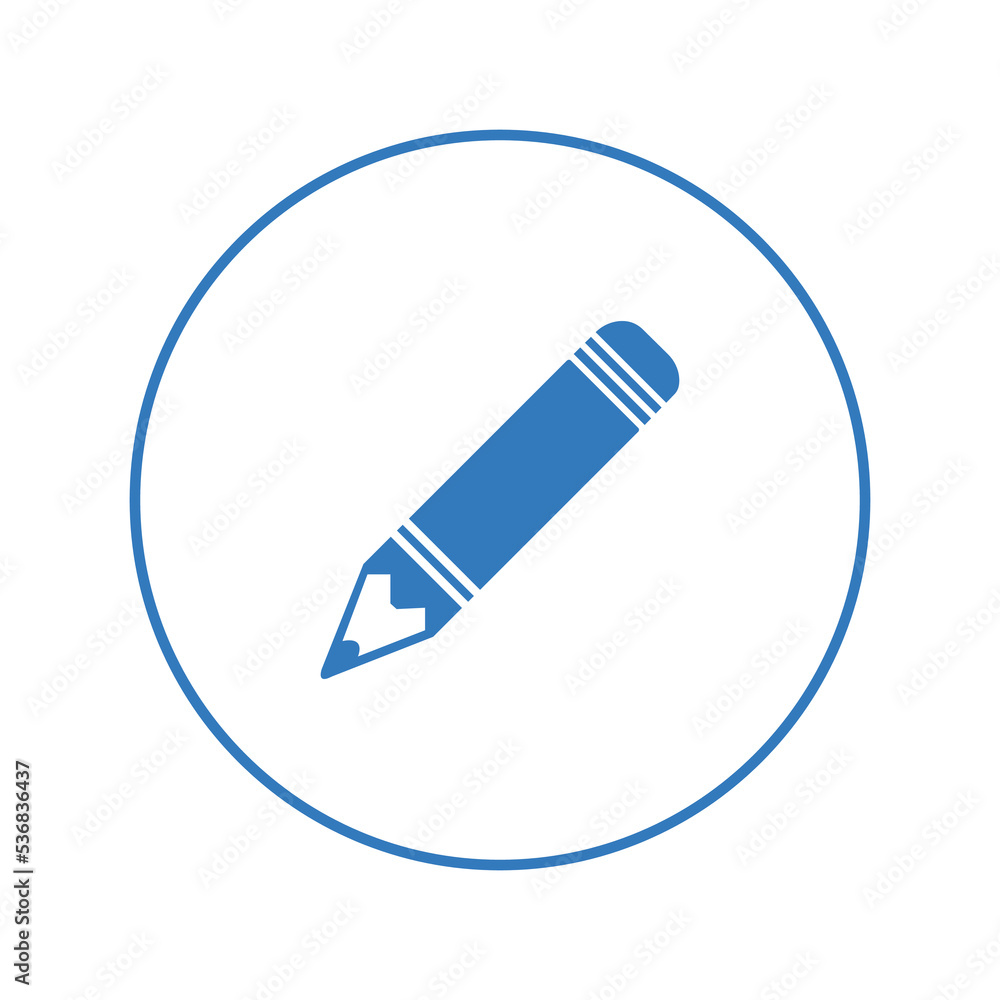Picture drawing pencil symbol icon | Circle version icon | Picture drawing pencil symbol icon | Circle version icon |