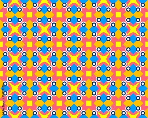 Oriental ethnic geometric seamless Tile pattern made with various traditional elements style design