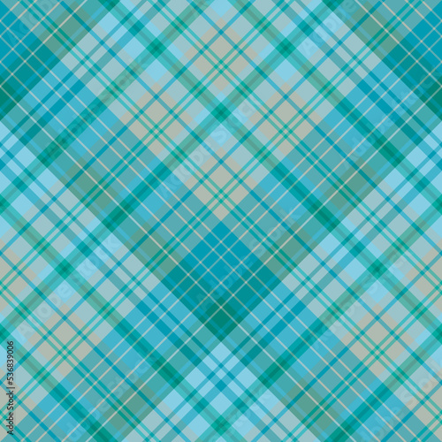 Seamless pattern in cold green, blue and gray colors for plaid, fabric, textile, clothes, tablecloth and other things. Vector image. 2